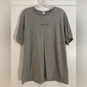 The Blessing Amen 🙏🏼 Grey Crewneck T-Shirt - Men's Casual Tee